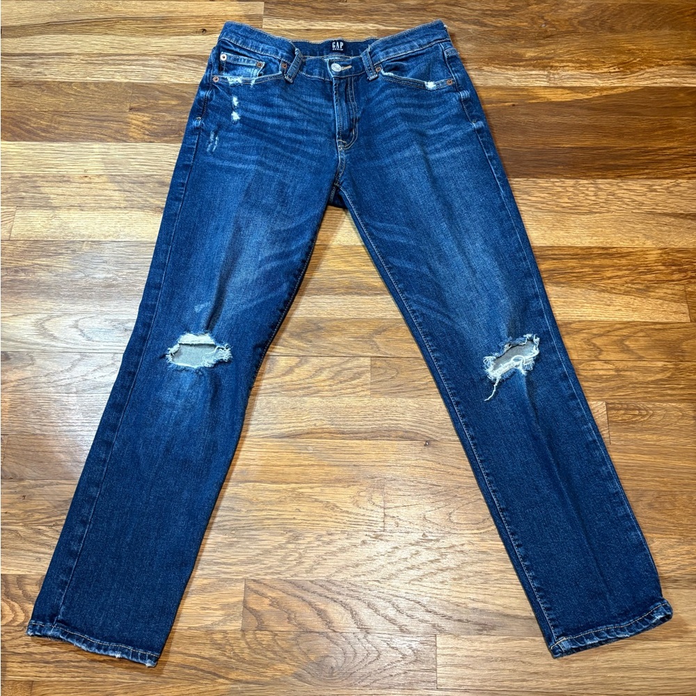 GAP distressed girlfriend jeans